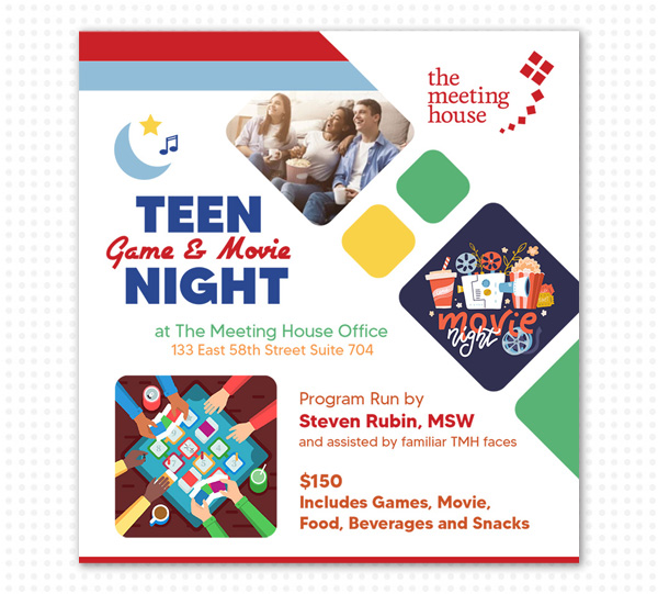 The Meeting House Teen Night Flyer