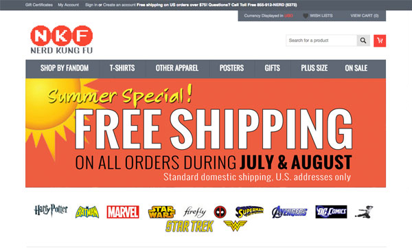 Nerd Kung Fu Shipping Banner